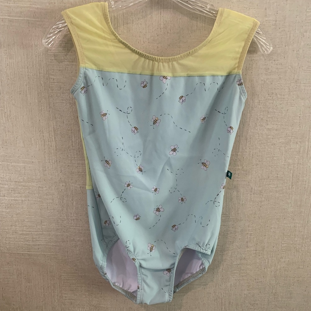 Women’s large Light blue and yellow BEE LuckyLeo leotard